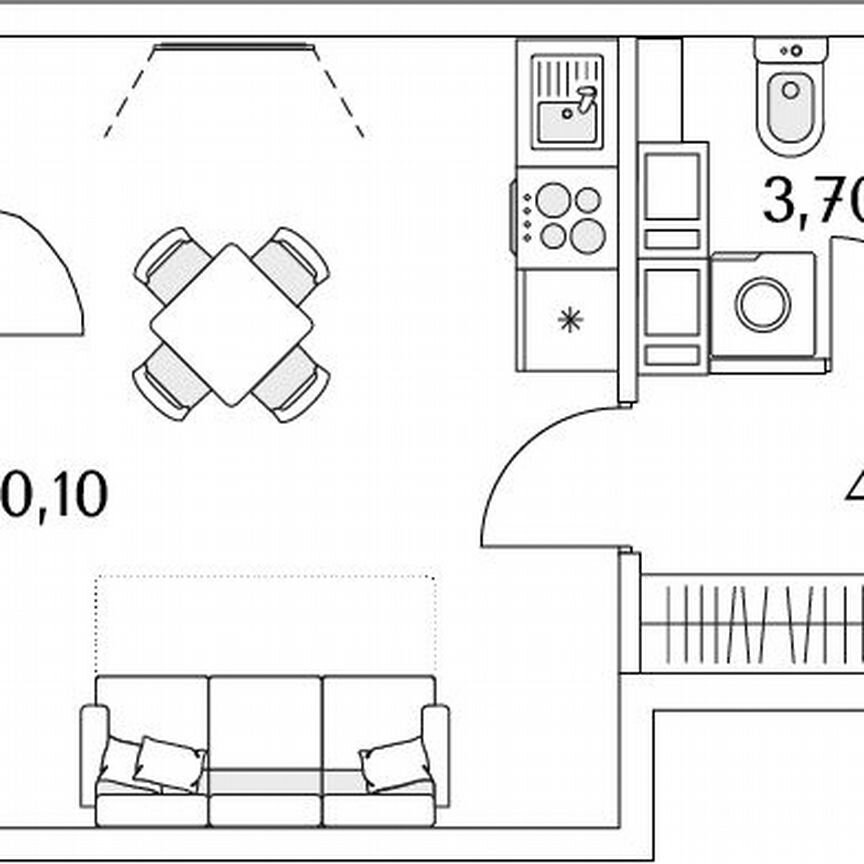 Квартира-студия, 29 м², 13/13 эт.