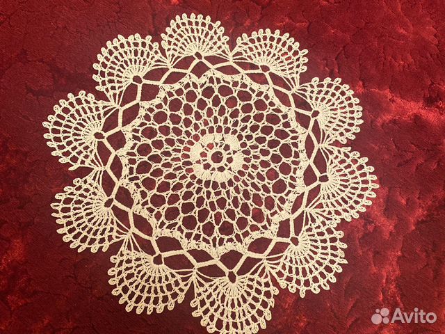 Салфетка вязанная диаметр 27 см