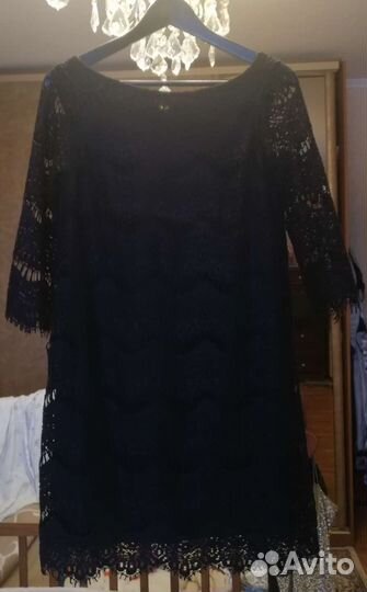 Платье zara с прозрачными гипюровыми рукавами