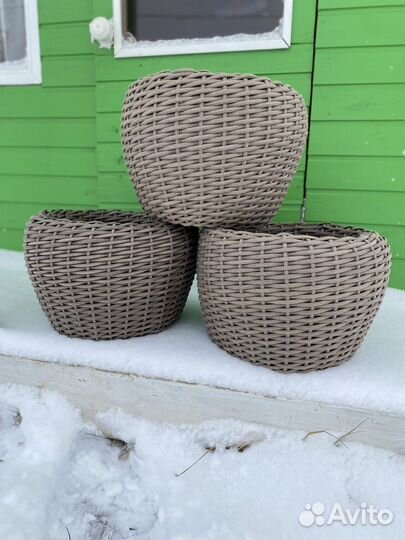 Кашпо из ротанга 12 л