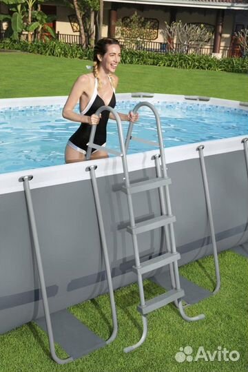 Лестница для бассейна 122 см со съемными ступенями