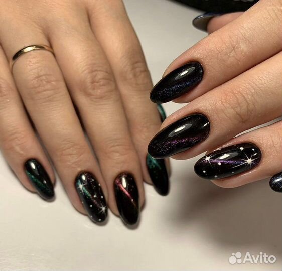 Наращивание ногтей гелем, маникюр, шиллак