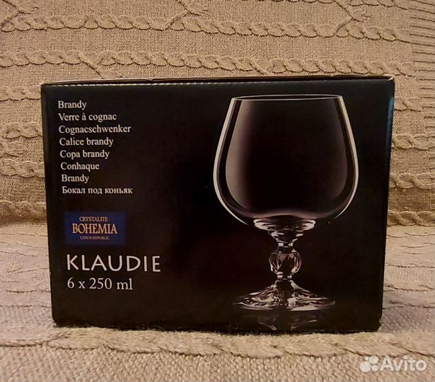 Бокалы для коньяка Bohemia Crystal Клаудия 250 мл