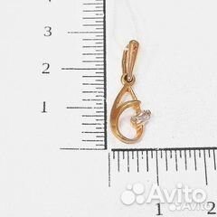 Подвеска с синтетическим камнем Золото