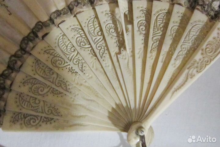 Антикварный веер. Франция, 1870-1880г