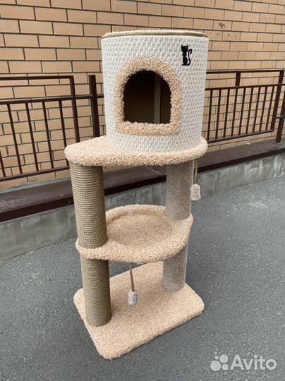 Домик - когтеточка, лежанка для котов новый