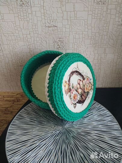 Вязаные шкатулки