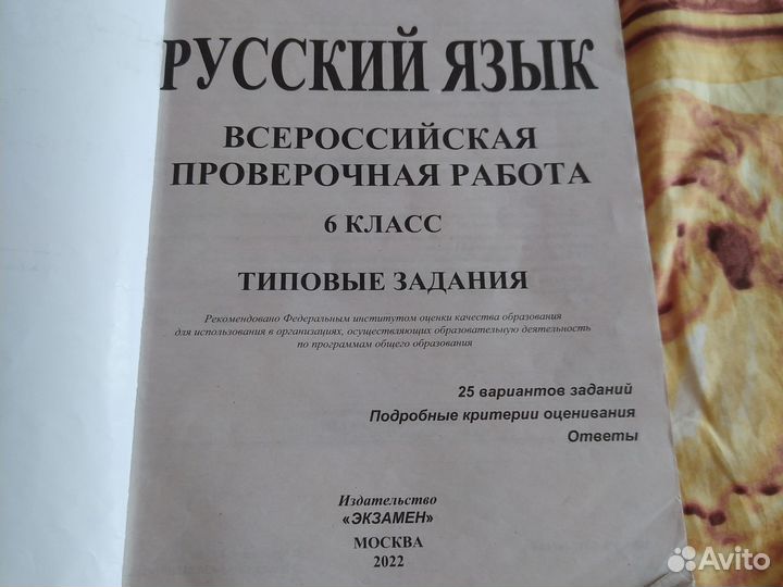 ВПР 6 класс русский язык