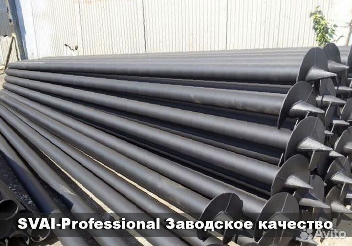 Винтовые сваи, монтаж свай