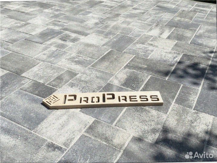 Тротуарная плитка брусчатка 100.200.40 серая