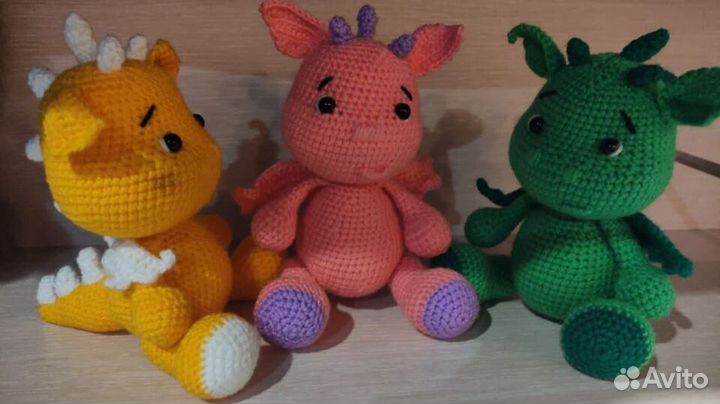 Вязаная игрушка Дракон