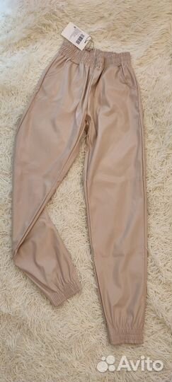 Штаны джоггеры экокожа с биркой, 44