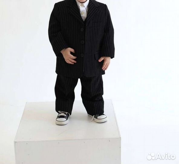 Костюм на мальчика тройка в полоску 86-92