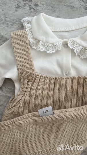 Комбинезон вязаный, костюм для девочки