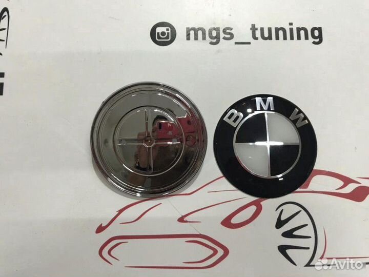 Заглушка в капот/багажник BMW Black 8.2мм