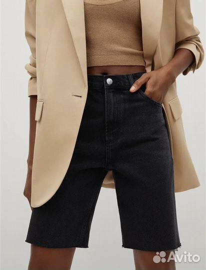 Шорты джинсовые бермуды mango