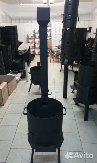 Печь 3 мм для казана чугунного 12л с трубой