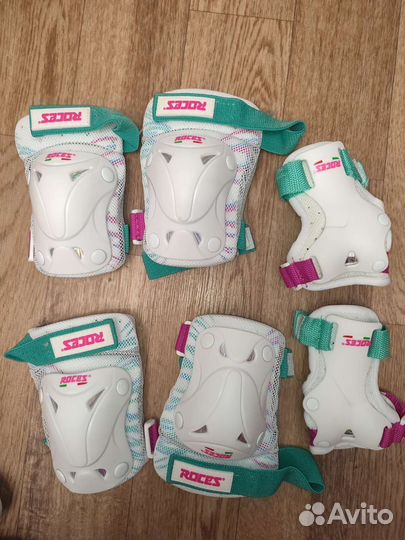 Роликовые коньки детские раздвижные+шлем+защита