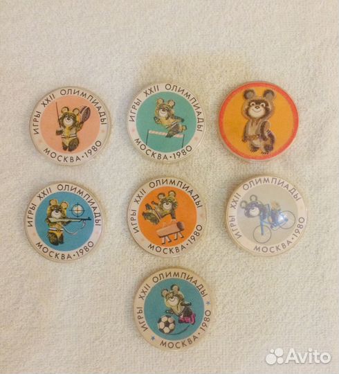 Значки олимпиада 80