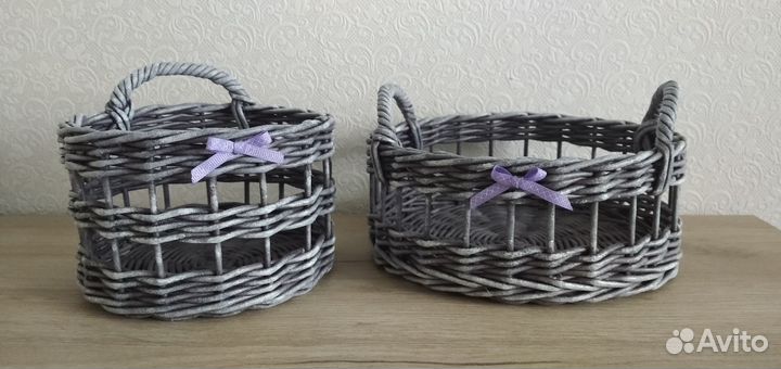 Продам корзинки из бумажной лозы