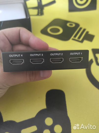 Разветвитель Hdmi 1 на 4 сплиттер делитель
