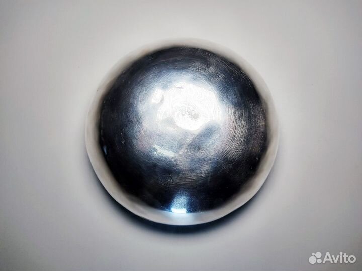 Поющая чаша 16-18см кованая серебряная