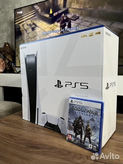 Sony playstation 5 новая + Игра God of War
