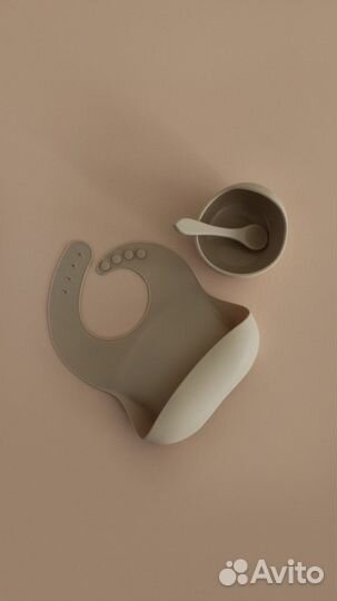 Новое Набор посуды для кормления силиконовый