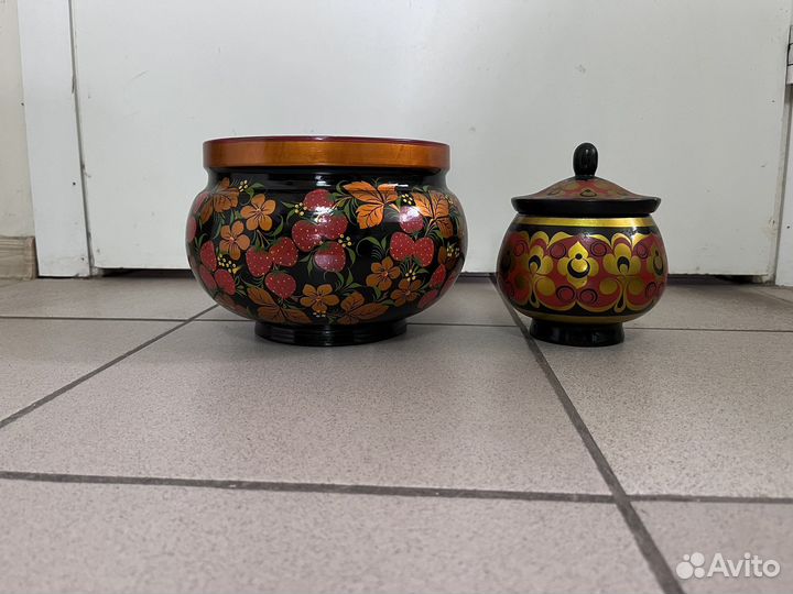 Старинный безмен.чаша хохлома СССР