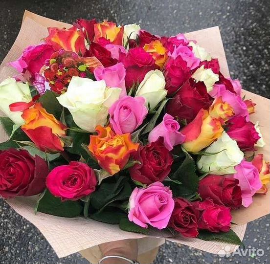 Цветы розы букет