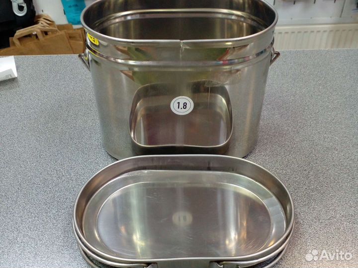 Котелок стальной туристический 1.8 л