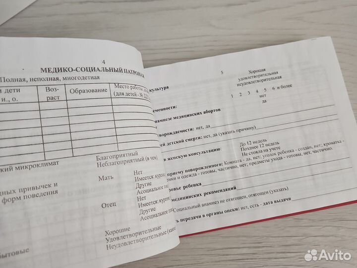 История развития ребенка (медицинская карта)