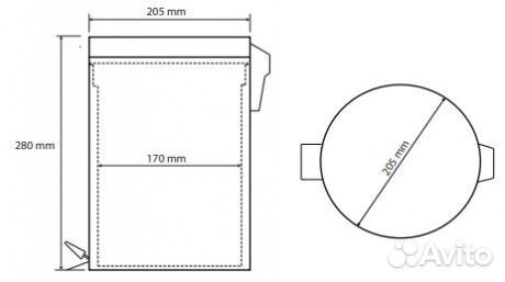 Мусорное ведро 5л белый Bemeta 104315014