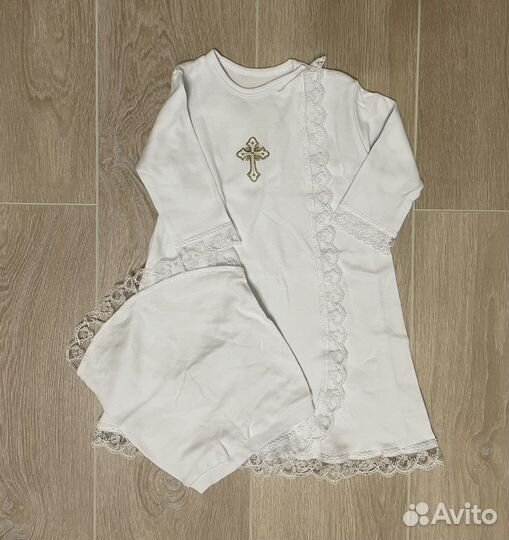 Комплект крестильный для девочки 74-80