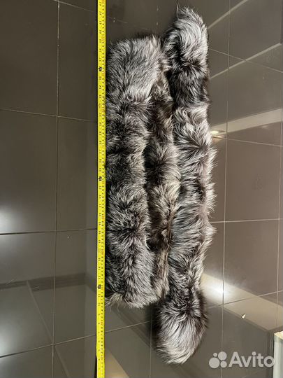 Меховой воротник чернобурка