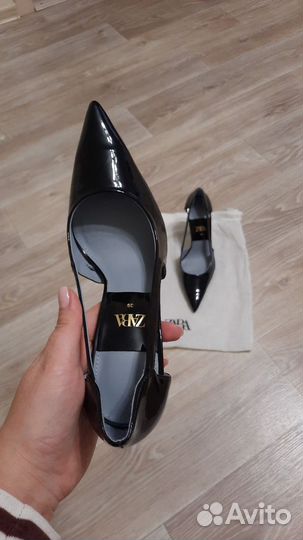 Туфли лаковые zara