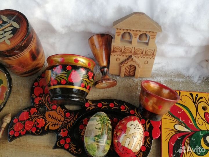 Деревянная русская народная посуда, утварь