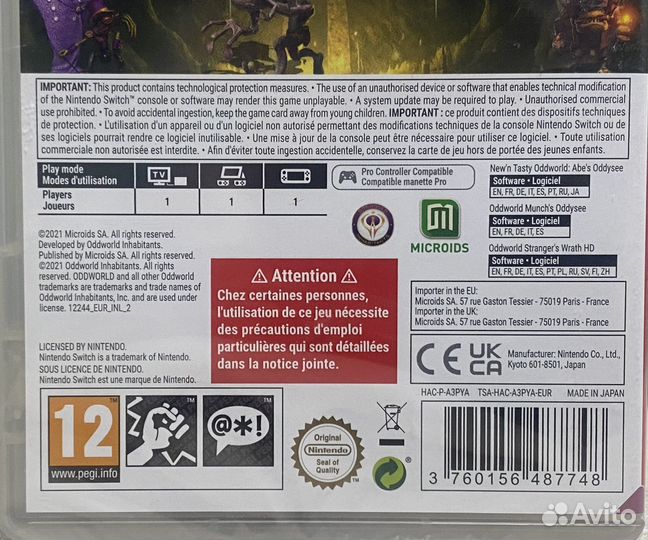 Oddworld Collection Nintendo Switch Новый Картридж
