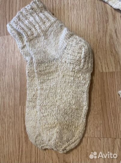 Носки перчатки шерстяные ручная вязка