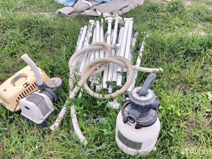 Каркасный бассейн +фильтр для бассейна