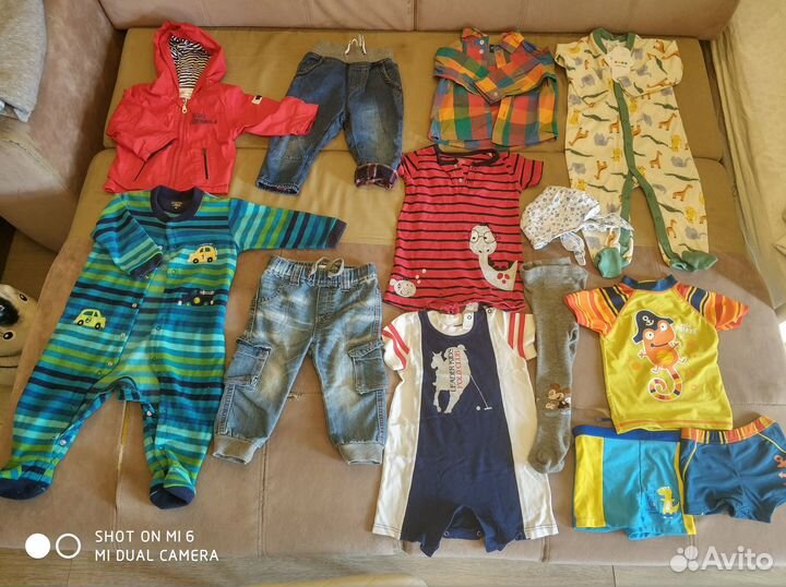 Пакет одежды теплое/холодное лето на мальчика74,80
