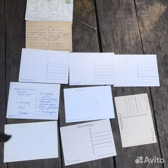 Советские открытки и карта Ленинград 1956