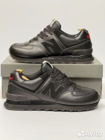 Кроссовки new balance 574 кожаные