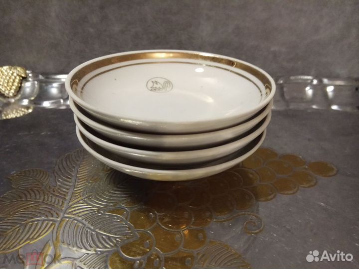 Тарелки Богдановичи/ Блюдца кофейные Дулево с лого