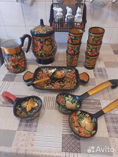 Наборы хохлома посуда