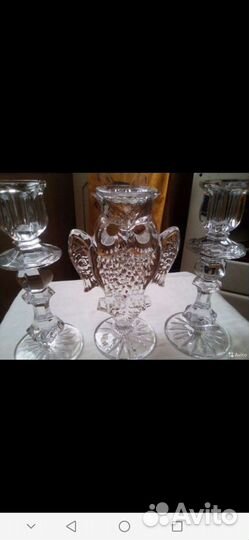 Хрустальная сова, подсвечник СССР