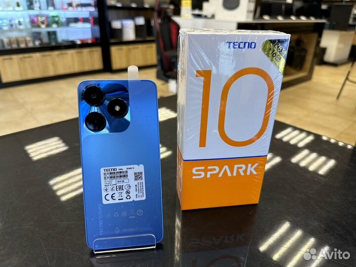New Смартфон Tecno Spark 10 4+128Gb Синий