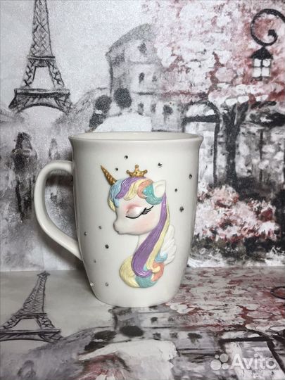 Кружка с декором к 8 марта от