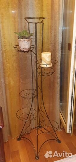 Подставка для цветов напольная металлическая