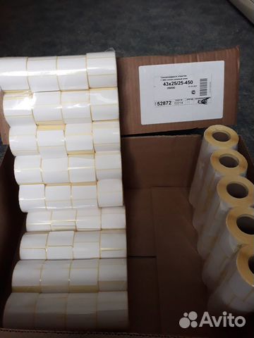 Термоэтикетки43*25;58*40;58*60;75*120;80*100*150